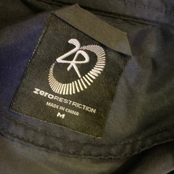 Zero Restriction Jacket Mens Medium Navy Blue Pullover Golf Windbreaker 1/4 Snap - Picture 5 of 15